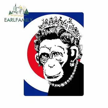 EARLFAMILY 13cm x 9.4cm For Banksy Monkey Queen Car Styling Stickers Vinyl Material Decal Car Accessories Scratch-Proof Decor
EARLFAMILY 13cm x 9.4cm For Banksy Monkey Queen Car Styling Stickers Vinyl Material Decal Car Accessories Scratch-Proof Decor