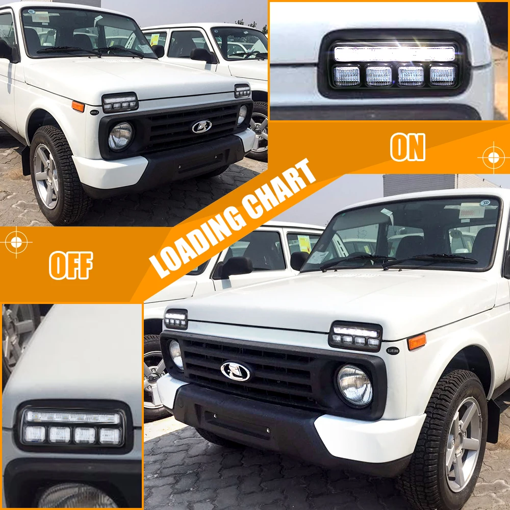 For Lada Niva 4X4 1995 LED DRL Lights With Running Turn Signal PMMA / ABS Plastic Function Accessories Car Styling Tuning
For Lada Niva 4X4 1995 LED DRL Lights With Running Turn Signal PMMA / ABS Plastic Function Accessories Car Styling Tuning