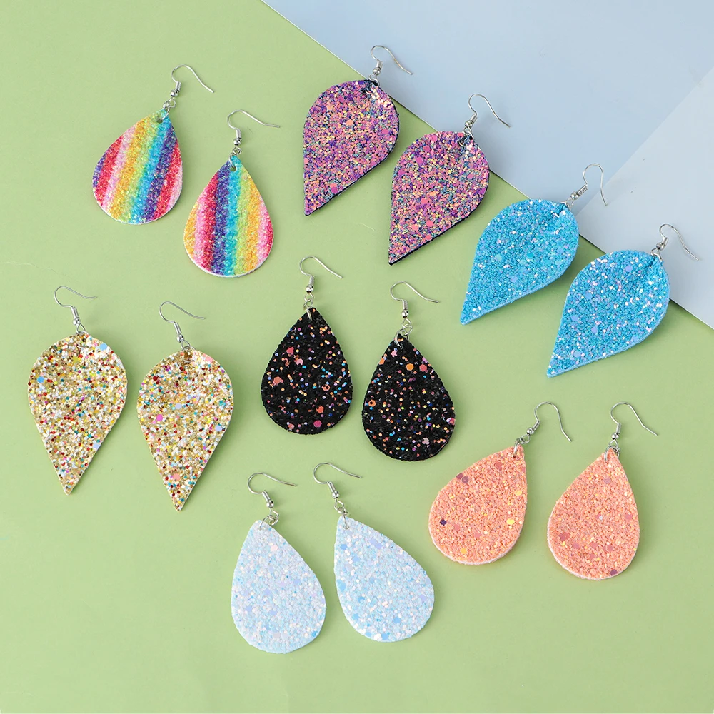 New Design 1 Pair Leaf Dangle Leather Earrings Bohemian Style Teardrop Ear Stud Hook Drop Dangle Fashion Jewelry For Women
New Design 1 Pair Leaf Dangle Leather Earrings Bohemian Style Teardrop Ear Stud Hook Drop Dangle Fashion Jewelry For Women