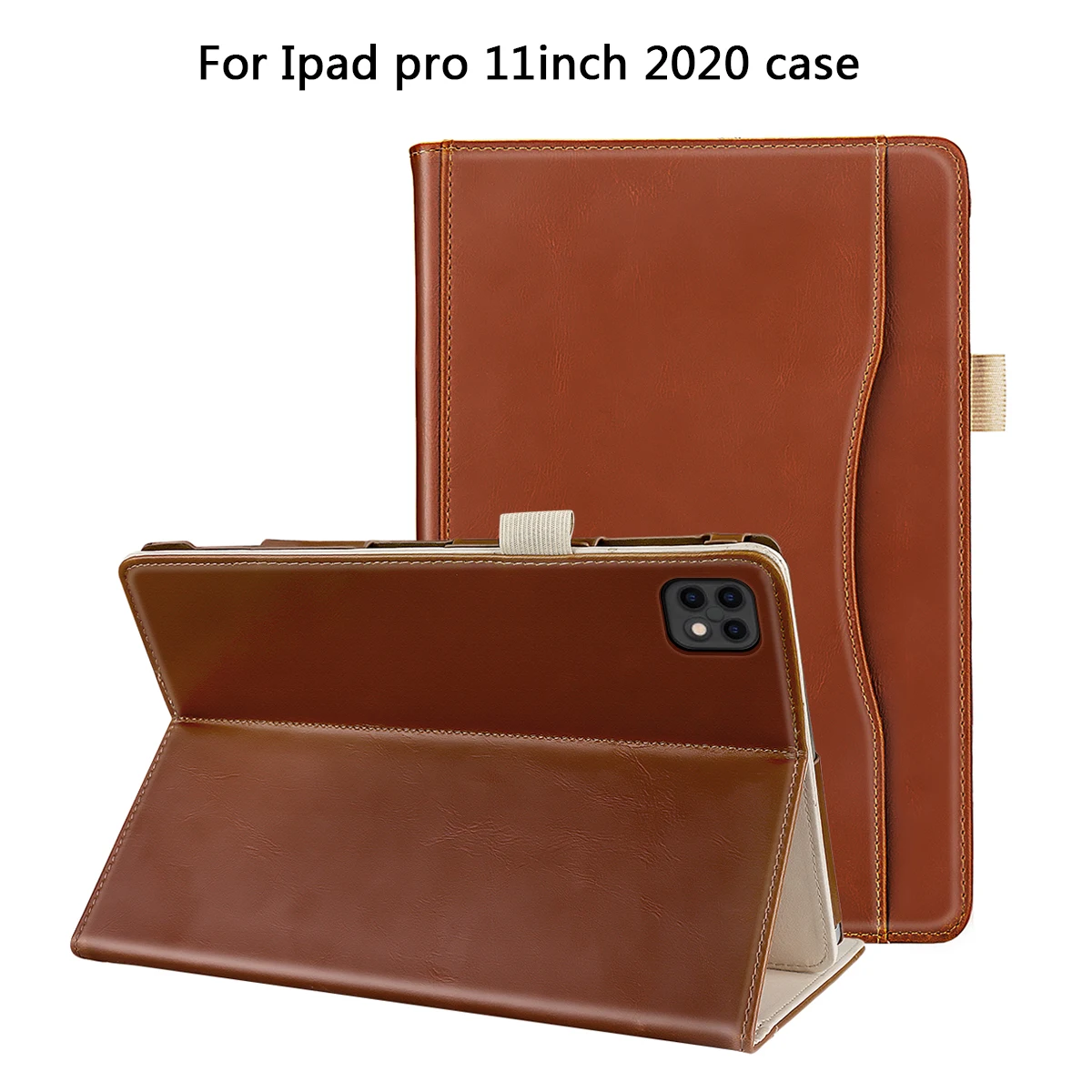 For iPad Pro 11 Inch 2020 Case PU Leather Magnetic Closure Flip Stand Cover Tablet Protector with Front Pocket and Hand Strap
For iPad Pro 11 Inch 2020 Case PU Leather Magnetic Closure Flip Stand Cover Tablet Protector with Front Pocket and Hand Strap