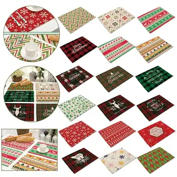 Christmas Geometric Printing Cotton Linen Thermal Insulation Western Placemat Simple Design Tableware Kitchen Tool Decoration
Christmas Geometric Printing Cotton Linen Thermal Insulation Western Placemat Simple Design Tableware Kitchen Tool Decoration