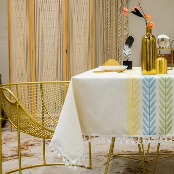 Embroidered Jacquard Striped Rectangle Table Cloth Tablecloth Cotton Linen Dining Table Cover Deco Study Table Cover with Tassel
Embroidered Jacquard Striped Rectangle Table Cloth Tablecloth Cotton Linen Dining Table Cover Deco Study Table Cover with Tassel