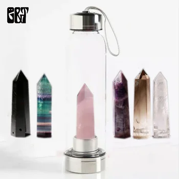Natural Crystal Water Bottle Removable Point Healing Obelisk Wand Elixir Quartz Crystal Energized Healthy Drinking Glass Cup
Natural Crystal Water Bottle Removable Point Healing Obelisk Wand Elixir Quartz Crystal Energized Healthy Drinking Glass Cup