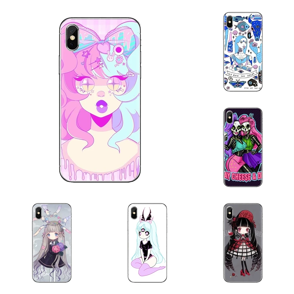 For Huawei Honor 5A LYO-L21 Y6 II Compact Y5 2 Y5II Mate 10 Lite Nova 2i 9i Transparent Soft Case Covers Girly Pastel Witch Goth |