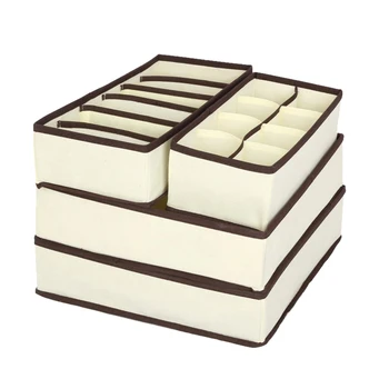 4PCS Storage Boxes Underwear Divider Drawer Lidded Closet Organizer Ropa Interior Organizador For Ties Socks Shorts Bra
4PCS Storage Boxes Underwear Divider Drawer Lidded Closet Organizer Ropa Interior Organizador For Ties Socks Shorts Bra