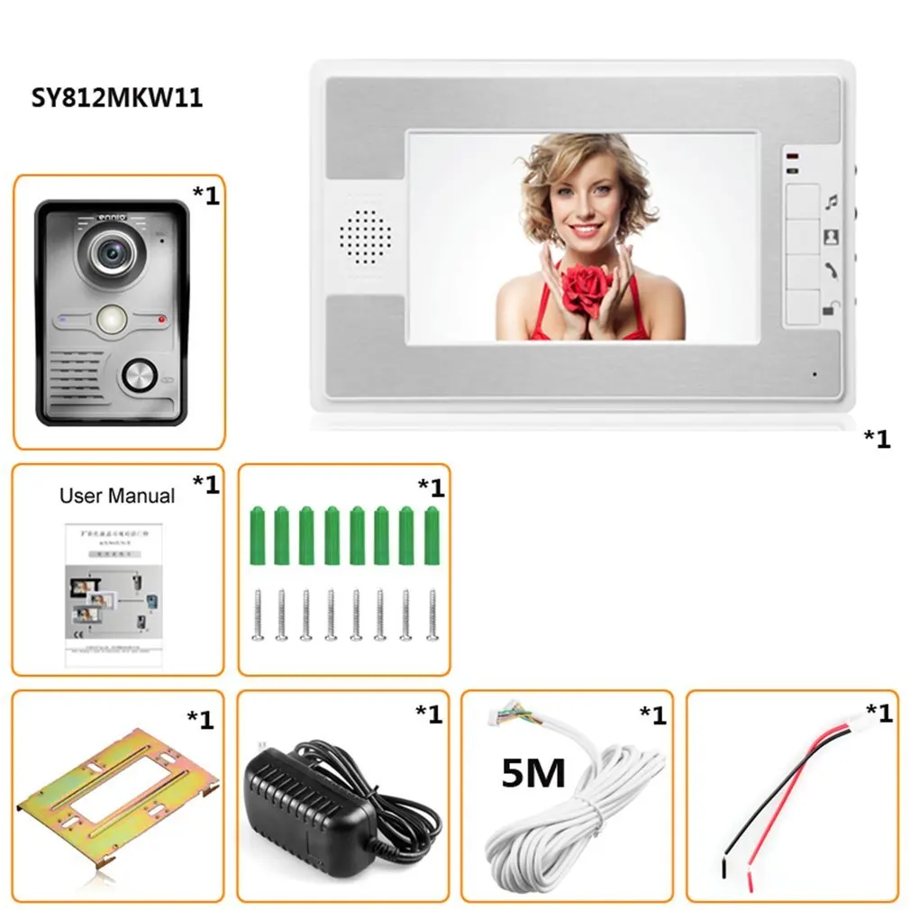 LESHP Wired video intercom doorbell 7 Inch display Waterproof Night Vision color Hands-free Doorbell
LESHP Wired video intercom doorbell 7 Inch display Waterproof Night Vision color Hands-free Doorbell
