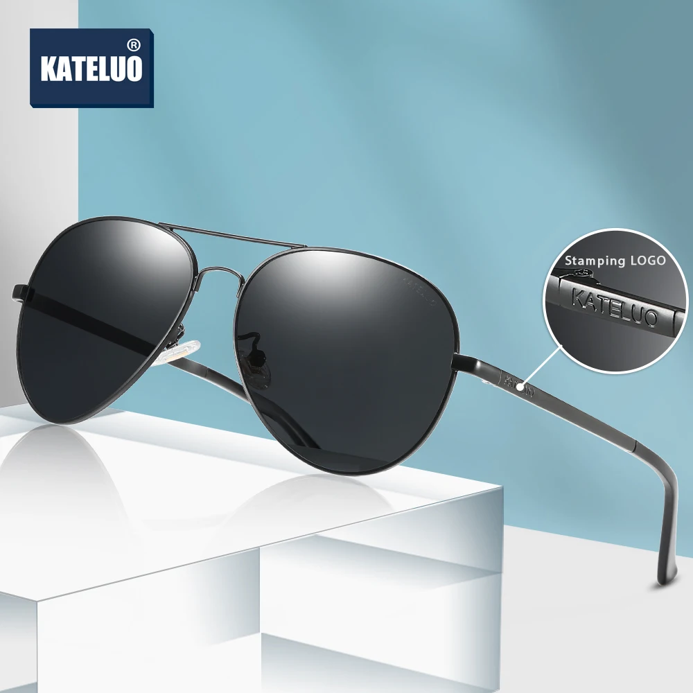 

KATELUO 2020 Polarized Sunglasses Men Glasses for Driving Day Night Vision goggles Photochromic Pilot Sun Glasses for Men 7759