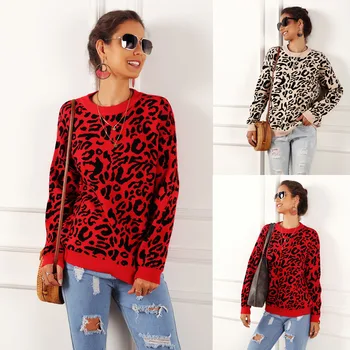 Womens Leopard Printed Sweater Winter Long Sleeve Tops Ladies Casual Sweater Jumper Pullover Casual Tops Dropshipping
Womens Leopard Printed Sweater Winter Long Sleeve Tops Ladies Casual Sweater Jumper Pullover Casual Tops Dropshipping