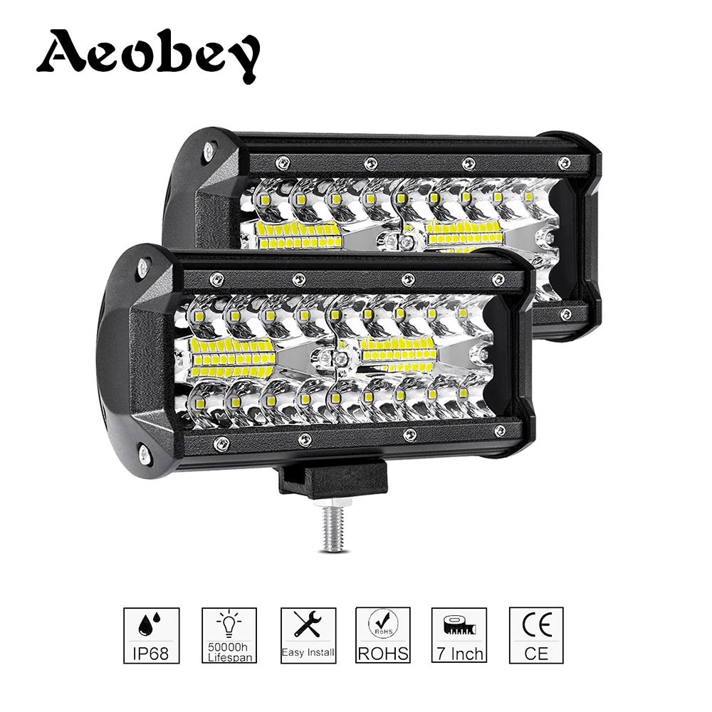 2pcs 7inch 120W Offroad Led Light Bar For Cars Combo Beams Off road SUV ATV Tractor Boat Trucks Excavator 12V 24V Work Lights
2pcs 7inch 120W Offroad Led Light Bar For Cars Combo Beams Off road SUV ATV Tractor Boat Trucks Excavator 12V 24V Work Lights