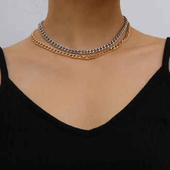 2020 Fashion Ornament Versatile Long Geometry Fashion Necklace Creative Color Mixture Single Layer Chain Necklace 
2020 Fashion Ornament Versatile Long Geometry Fashion Necklace Creative Color Mixture Single Layer Chain Necklace