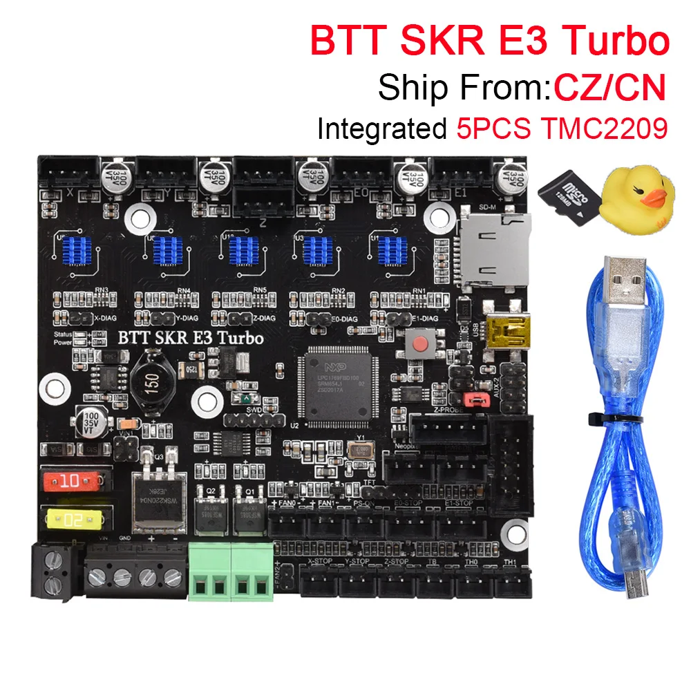 Плата управления BIGTREETECH SKR E3 Turbo плата с TMC2209 UART для 3D-принтера Ender 3 V2 обновленная MINI