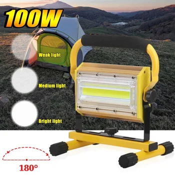 2400Lm 100W LED Flood Light Waterproof IP65 White/Red/Blue Light Reflector Flashlight Spotlight Outdoor Lighting Rechargeable
2400Lm 100W LED Flood Light Waterproof IP65 White/Red/Blue Light Reflector Flashlight Spotlight Outdoor Lighting Rechargeable