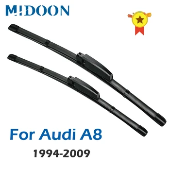 MIDOON Wiper Blades for Audi A8 D2 / D3 / D4 Fit Hook Arms / Slider Arms / Push Button Arms From 1994 to 2010
MIDOON Wiper Blades for Audi A8 D2 / D3 / D4 Fit Hook Arms / Slider Arms / Push Button Arms From 1994 to 2010