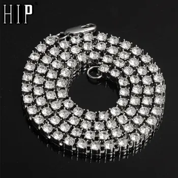 Hip Hop Iced Out 5MM Mens Necklaces 1 Row Rhinestone Choker Bling Crystal Tennis Chain Necklace For Men Jewelry
Hip Hop Iced Out 5MM Mens Necklaces 1 Row Rhinestone Choker Bling Crystal Tennis Chain Necklace For Men Jewelry