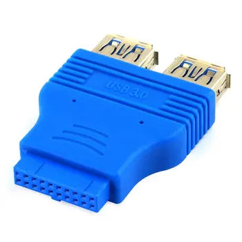 20 pin Motherboard Header Female to Dual USB 3.0 Type A-Female Adapter Connector Blue Wholesale
20 pin Motherboard Header Female to Dual USB 3.0 Type A-Female Adapter Connector Blue Wholesale