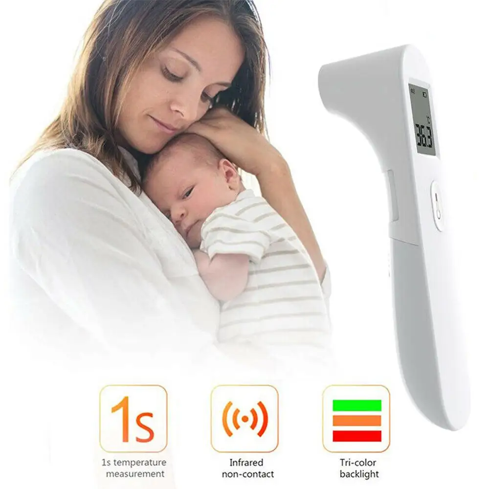 New IR Infrared Digital Forehead Fever Thermometer Non-Contact LCD Body Surface Temperature Instruments Tool for Baby Adult
New IR Infrared Digital Forehead Fever Thermometer Non-Contact LCD Body Surface Temperature Instruments Tool for Baby Adult