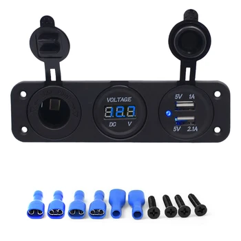 Hot Selling 3in1 Waterproof Car Triple USB Charger Port + Voltmeter + Cigarette Lighter 12V MAY26_20
Hot Selling 3in1 Waterproof Car Triple USB Charger Port + Voltmeter + Cigarette Lighter 12V MAY26_20