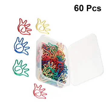 60PCS Paper Clips Palm Shape Adorable Colorful Creative Metal Note Clips Bookmark Clips Marking Clips for Home Office School
60PCS Paper Clips Palm Shape Adorable Colorful Creative Metal Note Clips Bookmark Clips Marking Clips for Home Office School