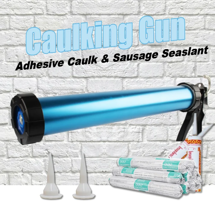 Aluminum Alloy Adhesive Sausage Caulking Gun Cartridge Manual Applicator Glass Glue Gun with 2 Cone Nozzles Worker Repairin
Aluminum Alloy Adhesive Sausage Caulking Gun Cartridge Manual Applicator Glass Glue Gun with 2 Cone Nozzles Worker Repairin