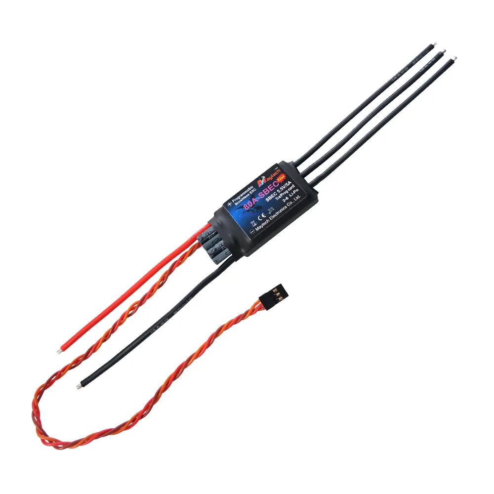 

Maytech MT80A-SBEC-FP32 Motor Speed Controller RC 80A ESC for Aeromodelling Electric Radio Controlled Airplane