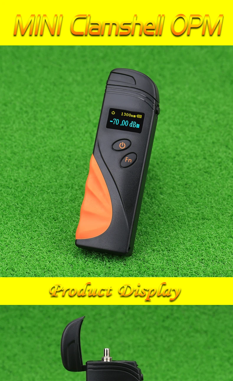 FTTH Mini Rechargeable Fiber Cable Tester Optical Power Meter -50 to 20dBm/-70 to 3dBm Clamshell FTTH Tool High Precision