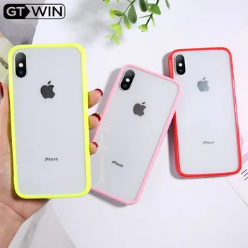 GTWIN Transparent Simple Candy Color Phone Case For iphone 11 Pro X XR XS Max 6 6S 7 8 Plus Couples Clear TPU Acrylic Back Cover
GTWIN Transparent Simple Candy Color Phone Case For iphone 11 Pro X XR XS Max 6 6S 7 8 Plus Couples Clear TPU Acrylic Back Cover