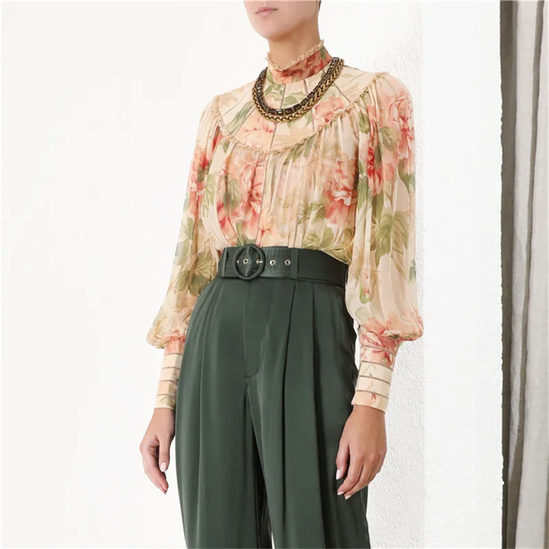 2019 Summer Elegant Floral Print Women Blouse Shirts Runway Designer Ruffles Long Sleeve Lady Party Blouse Tops Clothes
2019 Summer Elegant Floral Print Women Blouse Shirts Runway Designer Ruffles Long Sleeve Lady Party Blouse Tops Clothes