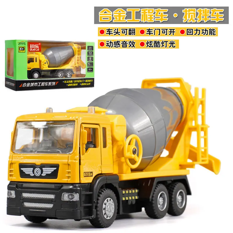 Model Mixer Truck Cement Concrete Engineering Vehicle Sound And Light Version of Warrior Alloy Car Model 5004 Boxed
Model Mixer Truck Cement Concrete Engineering Vehicle Sound And Light Version of Warrior Alloy Car Model 5004 Boxed