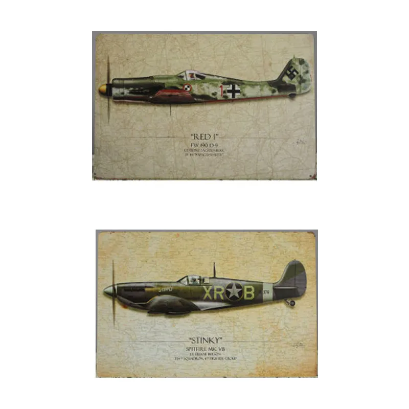 Vintage Home Decor World War 2 Aircraft Metal Tin Signs Metal Plate Signs For Bar 20*30cm
Vintage Home Decor World War 2 Aircraft Metal Tin Signs Metal Plate Signs For Bar 20*30cm