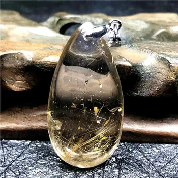 Natural Gold Hair Rutilated Necklace Pendant For Woman Lady Man 38x20x10mm Beads Gemstone Silver Crystal Fashion Jewelry AAAAA
Natural Gold Hair Rutilated Necklace Pendant For Woman Lady Man 38x20x10mm Beads Gemstone Silver Crystal Fashion Jewelry AAAAA
