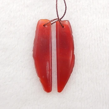 Natural nugget Red Agate Drilled Earrings Pair, stone for Earrings making 35x9x4mm,4.1g
Natural nugget Red Agate Drilled Earrings Pair, stone for Earrings making 35x9x4mm,4.1g