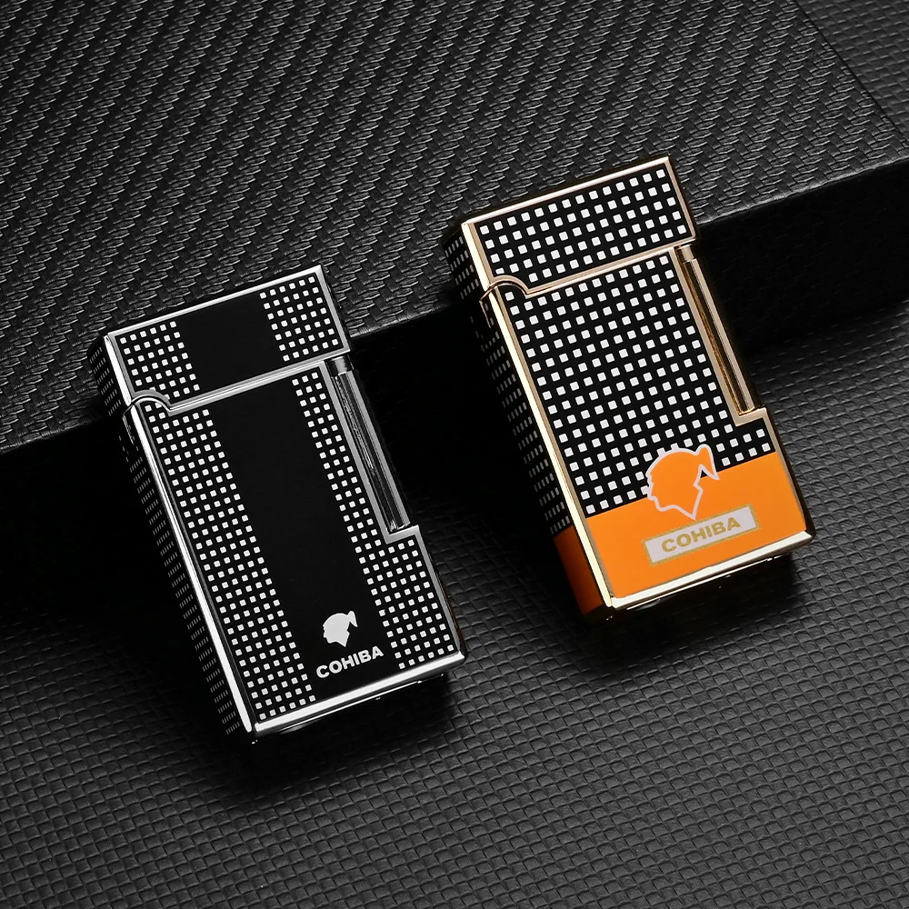 COHIBA Cigar Lighter Torch Jet Flame Portable Bottom with Cigar Punch Smoking Tool Cigar Accessories Gift Box Mens Gift High-end
COHIBA Cigar Lighter Torch Jet Flame Portable Bottom with Cigar Punch Smoking Tool Cigar Accessories Gift Box Mens Gift High-end