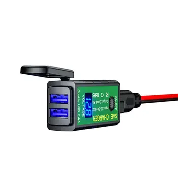 Waterproof Motorcycle Dual 2.4A USB Charger SAE to USB Adapter with LED Voltmeter ON OFF Switch for iphone Mobile Phone Tablet G
Waterproof Motorcycle Dual 2.4A USB Charger SAE to USB Adapter with LED Voltmeter ON OFF Switch for iphone Mobile Phone Tablet G