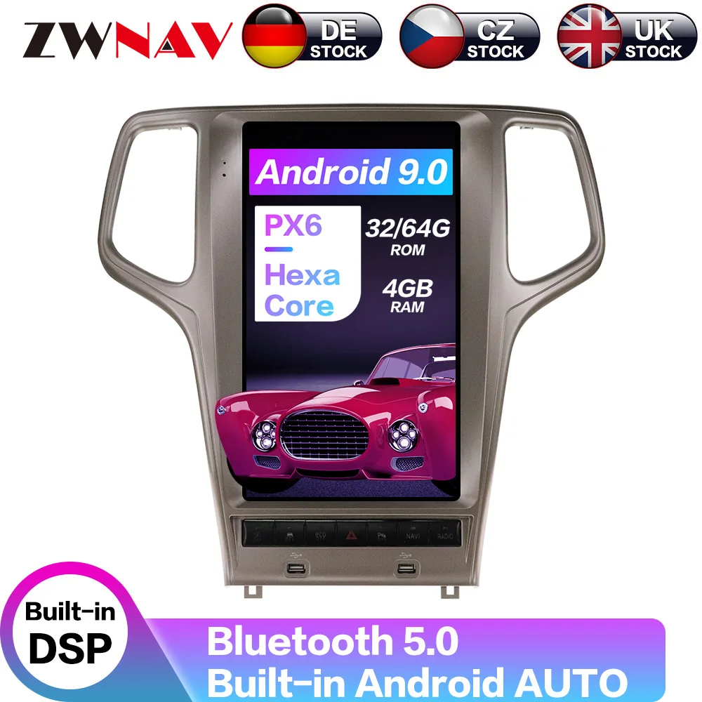 Carplay DSP Android 9.0 PX6 Vertical Tesla Radio Car Multimedia Player Stereo GPS Navigation For Jeep Grand Cherokee 2010 - 2019
Carplay DSP Android 9.0 PX6 Vertical Tesla Radio Car Multimedia Player Stereo GPS Navigation For Jeep Grand Cherokee 2010 - 2019