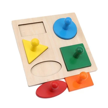 Early Education Jigsaw Puzzle Geometry Panel Wooden Shape Hand Grip Board Toy Kindergarten Teaching Aids 
Early Education Jigsaw Puzzle Geometry Panel Wooden Shape Hand Grip Board Toy Kindergarten Teaching Aids