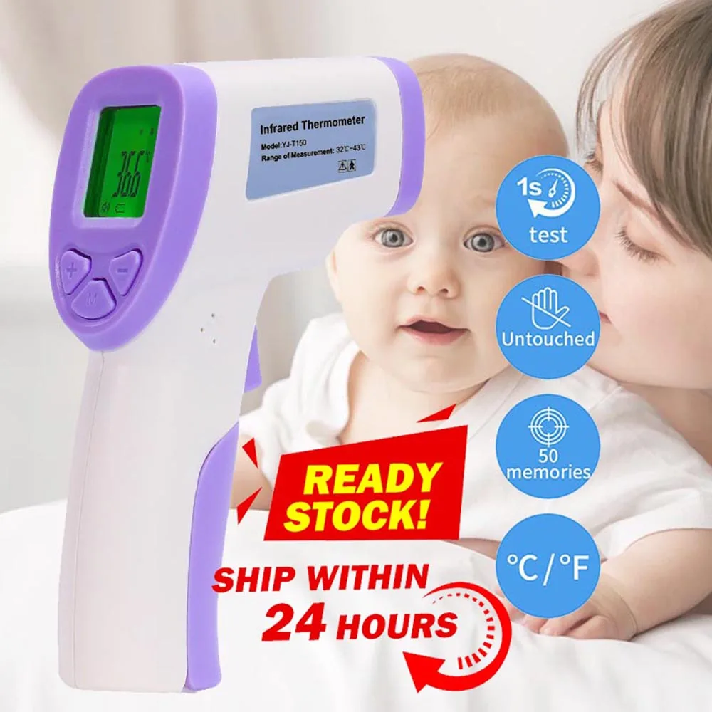 New Baby Adult Digital Thermometer Infrared Forehead Body Thermometer Gun Non-contact Backlit Display Temperature Measurement
New Baby Adult Digital Thermometer Infrared Forehead Body Thermometer Gun Non-contact Backlit Display Temperature Measurement