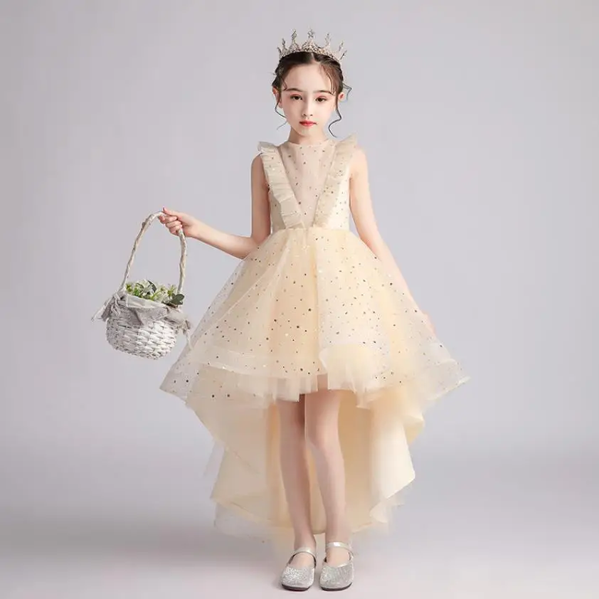 Children Evening Gown Sequined stitching Wedding Birthday Party Princess Dress For Girls Kids Piano Host Dress Vestidos L376
Children Evening Gown Sequined stitching Wedding Birthday Party Princess Dress For Girls Kids Piano Host Dress Vestidos L376