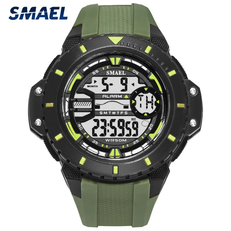 

SMAEL Men's Watches Military Watch Men Waterproof Casual Sport Clock LED Digital Analog Quartz Wristwatch Mens Reloj Hombre 1519