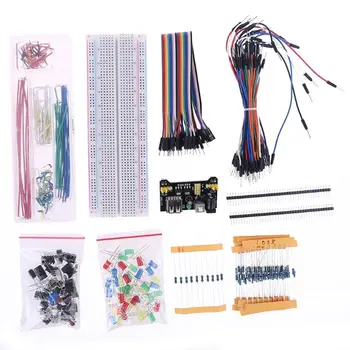 

Electronic Component Set Beginner Starter Kit Accessories Power Supply Module Resistor Jumper Wire for Arduino R3 U1JE