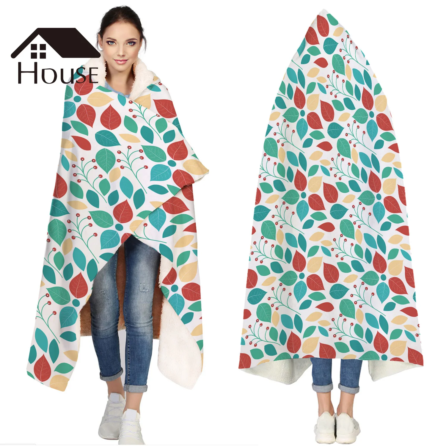 Green Holly Pattern With Christmas Theme Portable Wearable Fluffy Custom Hooded Blanket Fleece Hooded Throw WrapBed Blanket
Green Holly Pattern With Christmas Theme Portable Wearable Fluffy Custom Hooded Blanket Fleece Hooded Throw WrapBed Blanket