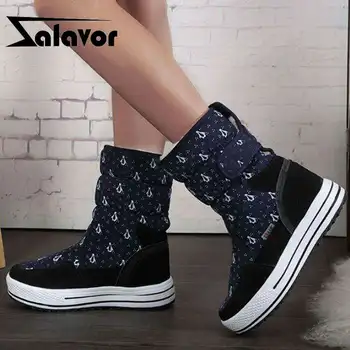 ZALAVOR Fashion Print Women Mid Calf Boots With Plush Fur Thick Sole Shoes Winter Warm Snow Boots Women Footwear Size 34-41 
ZALAVOR Fashion Print Women Mid Calf Boots With Plush Fur Thick Sole Shoes Winter Warm Snow Boots Women Footwear Size 34-41
