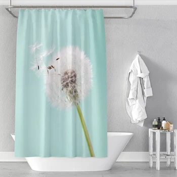 Dandelion flower background digital printing bathroom shower curtain without punching waterproof factory direct sales
Dandelion flower background digital printing bathroom shower curtain without punching waterproof factory direct sales