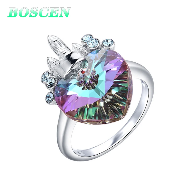 BOSCEN 925 Sterling Silver Ring For Women Valentines Gift Colorful Embellished With Crystals From Swarovski castle Fine Jewelry
BOSCEN 925 Sterling Silver Ring For Women Valentines Gift Colorful Embellished With Crystals From Swarovski castle Fine Jewelry
