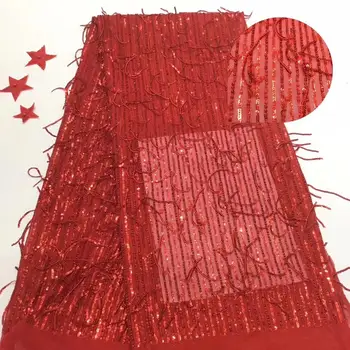 5 yards high quality with tassels embroidered net tulle mesh lace red french sequins lace fabrics for wedding dress
5 yards high quality with tassels embroidered net tulle mesh lace red french sequins lace fabrics for wedding dress
