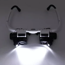 Head-wearing Glasses Magnifying Glass LED Light Jeweler Loupe 4 Groups Lens Welding Soldering Tools 1*LED Magnifier Soldering
Head-wearing Glasses Magnifying Glass LED Light Jeweler Loupe 4 Groups Lens Welding Soldering Tools 1*LED Magnifier Soldering