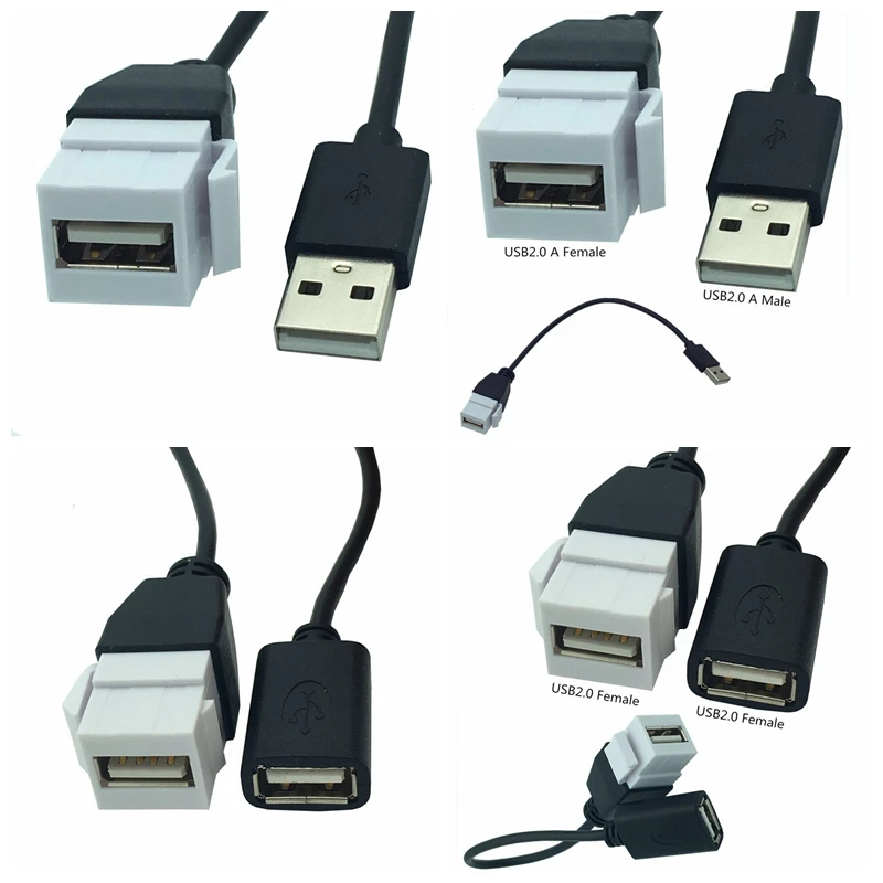 USB 2.0 A Male to Female Panel Mount Insert Female to Female Adapter for Wall Socket Face Plate 0.2m
USB 2.0 A Male to Female Panel Mount Insert Female to Female Adapter for Wall Socket Face Plate 0.2m