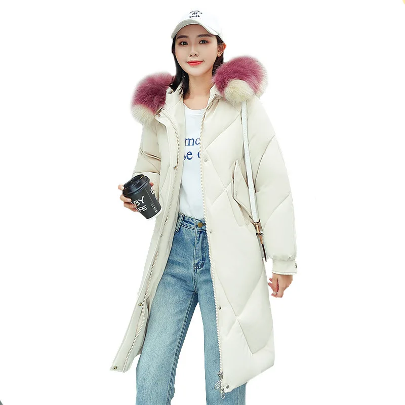 Фото Женское зимнее пальто высокого качества длинное с капюшоном зимняя одежда в