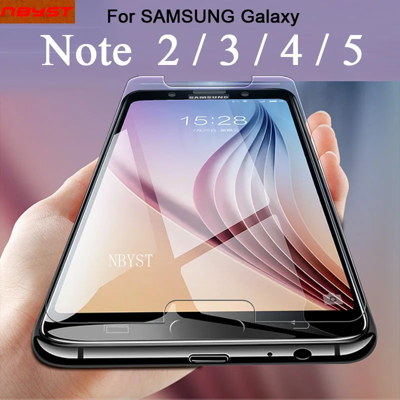 

NBYST Protective glass for samsung galaxy note 2 3 4 5 screen protector for samsung note5 note4 note3 note2 high safety film