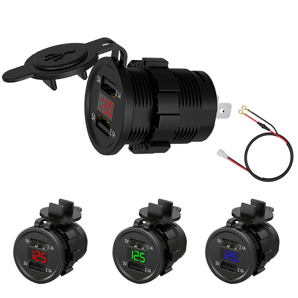 Car Motorcycle Cigarette Lighter Charger Dual USB 12V-24V Car Boat Motorcycle Cigarette Lighter Sockets Power Plug Outlet LED
Car Motorcycle Cigarette Lighter Charger Dual USB 12V-24V Car Boat Motorcycle Cigarette Lighter Sockets Power Plug Outlet LED