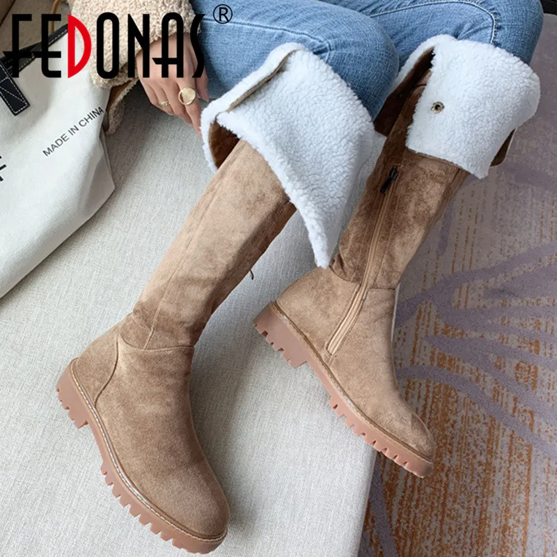 FEDONAS Newest Women Warm Wool Over The Knee High Boots Winter Female Buckle Zipper Long Riding Boots Party Dancing Shoes Woman
FEDONAS Newest Women Warm Wool Over The Knee High Boots Winter Female Buckle Zipper Long Riding Boots Party Dancing Shoes Woman